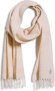 TOTEME Monogram Jacquard Alpaca Blend Fringe Scarf