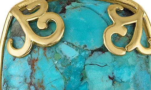 Fzn Composite Turquoise Pendant Necklace In Yellow