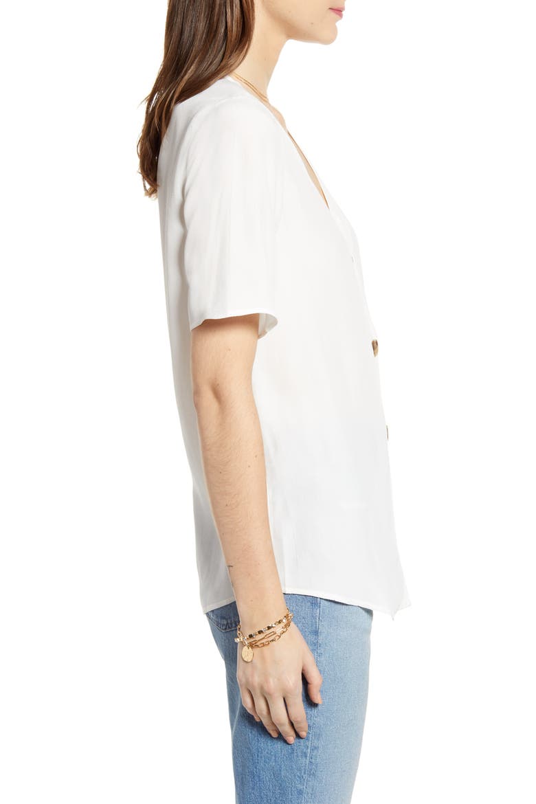 Easy Woven Top (Nordstrom Exclusive), Alternate, color, IVORY CLOUD