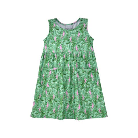 Girl's Playtime UPF 50+ Dahlia Sleeveless Dress with Pockets