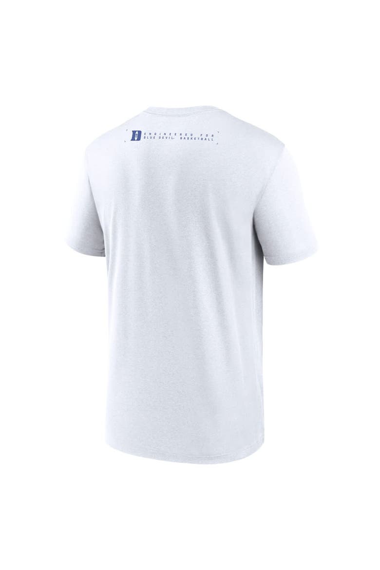 Men's Nike White Duke Blue Devils 2025 Courtside Basketball Legend Dri-FIT T-Shirt, Alternate, color, White