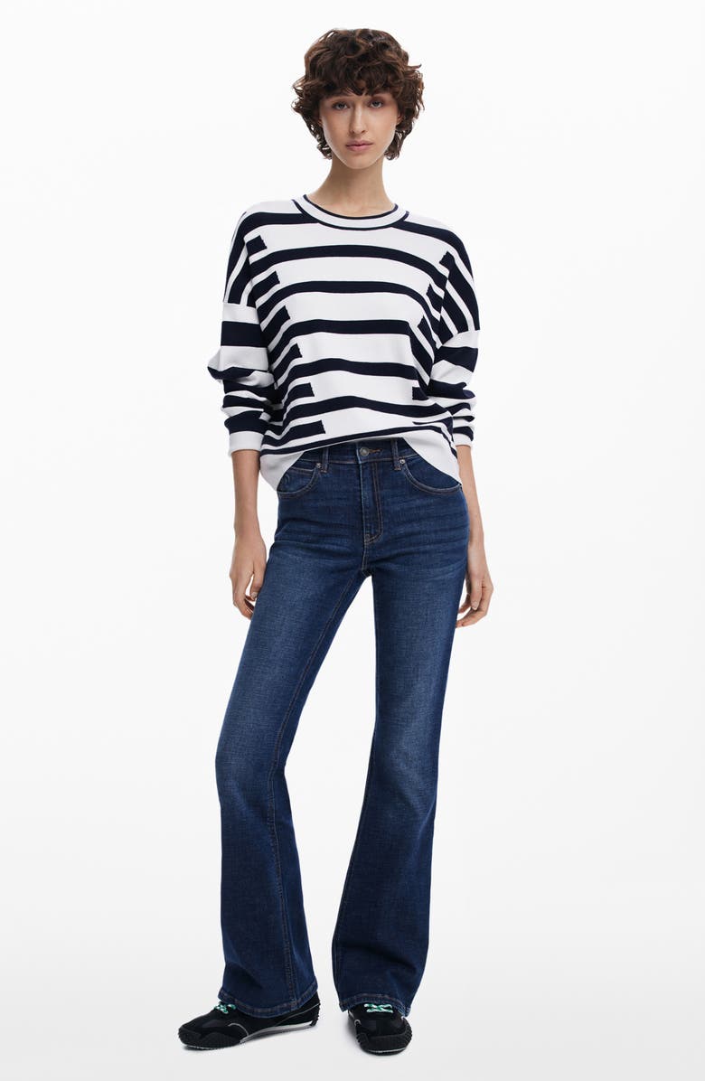 Desigual Stripe Sweater, Alternate, color, 
