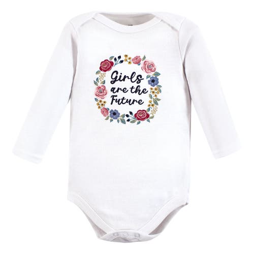 Hudson Baby Essential All-cotton Long-sleeve Bodysuit Triple Pack In Black