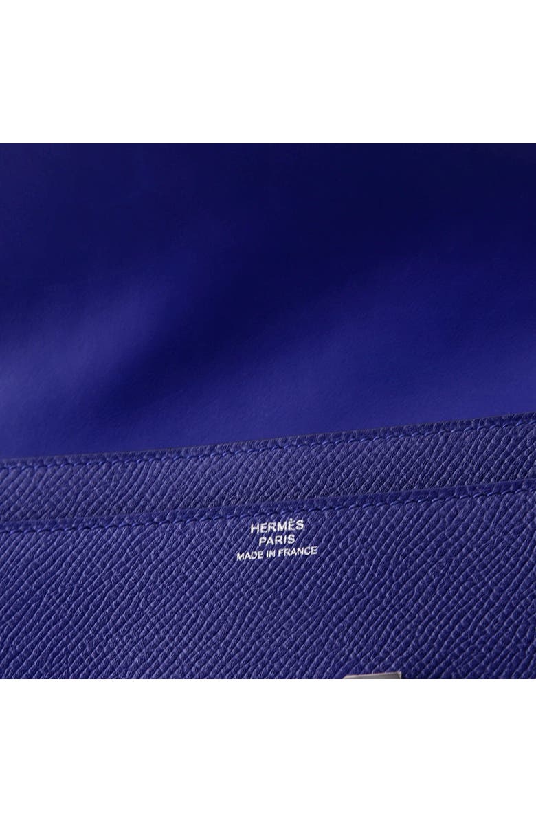 Pre-Owned Hermes Constance Wallet Epsom Long, Alternate, color, Bleu Electrique