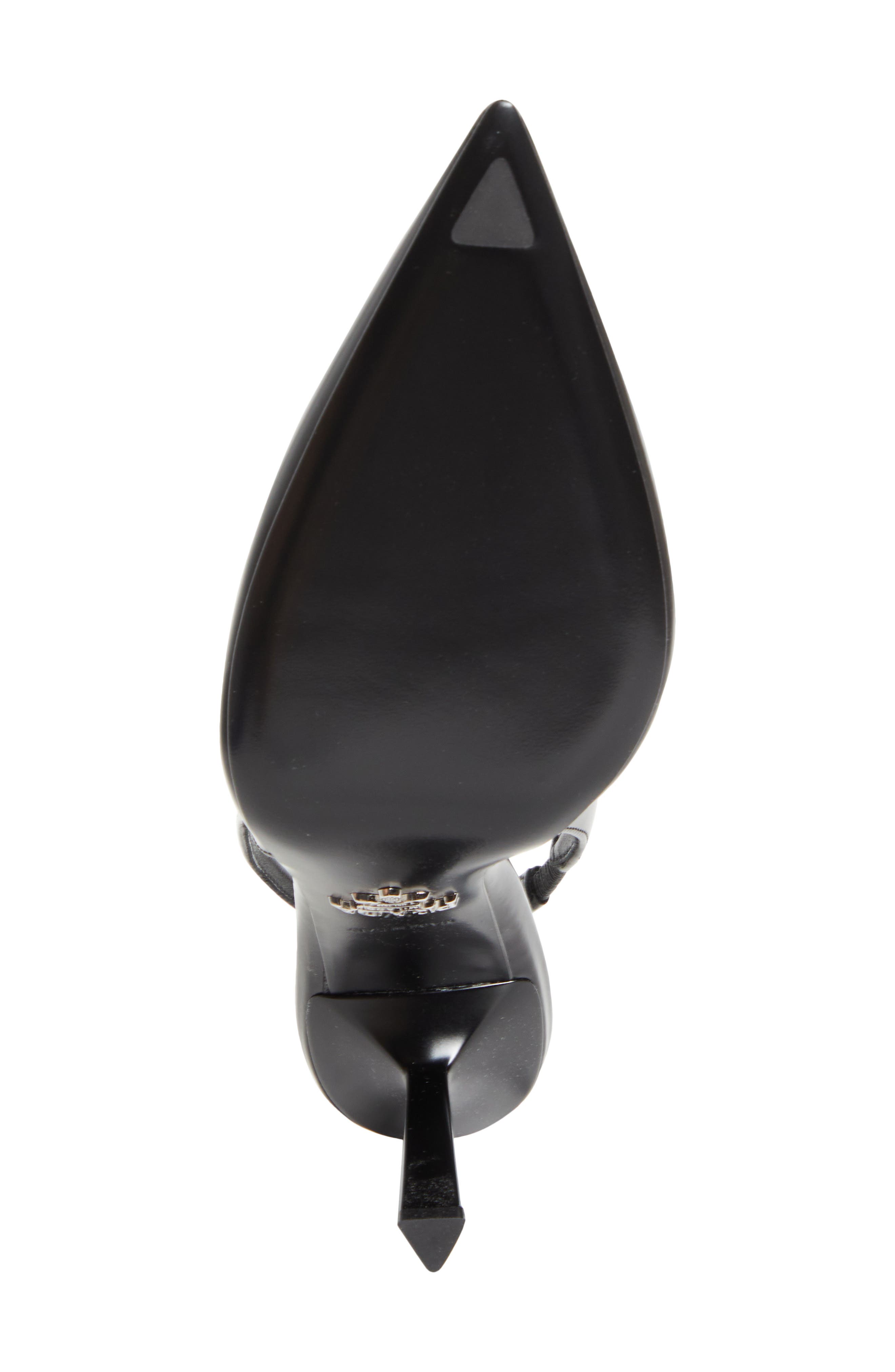 Prada Puffy Logo Slingback Pump, Alternate, color, Nero