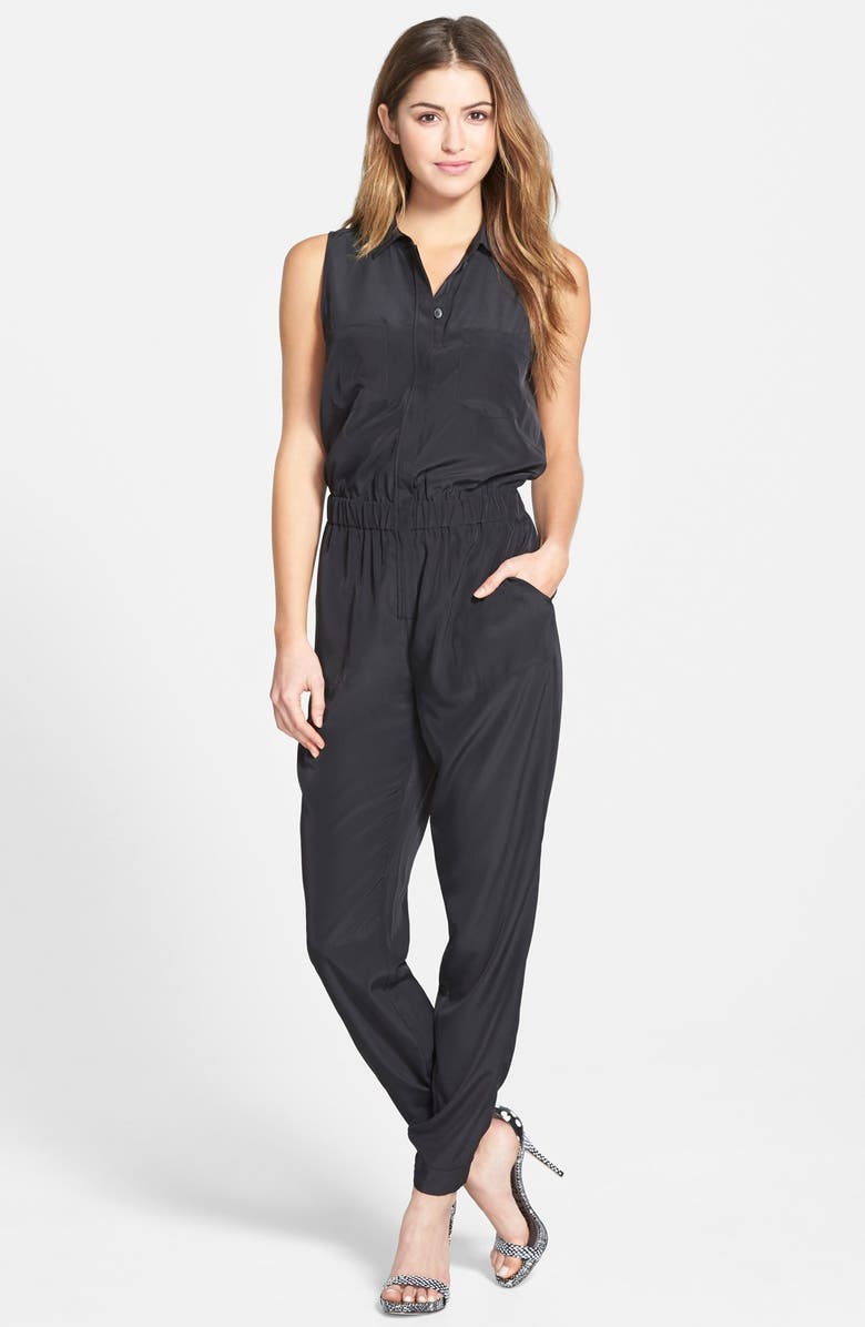 Halogen<sup>®</sup> Four-Pocket Sleeveless Jumpsuit, Main, color,