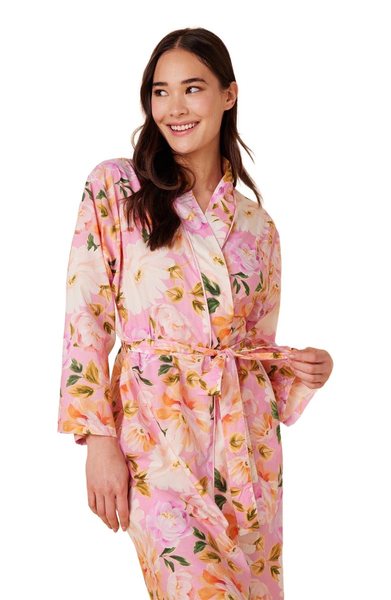 The Cat's Pajamas Luxe Pima Kimono Robe, Alternate, color, 