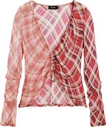 Desigual Ruched Front Long Sleeve Shirt