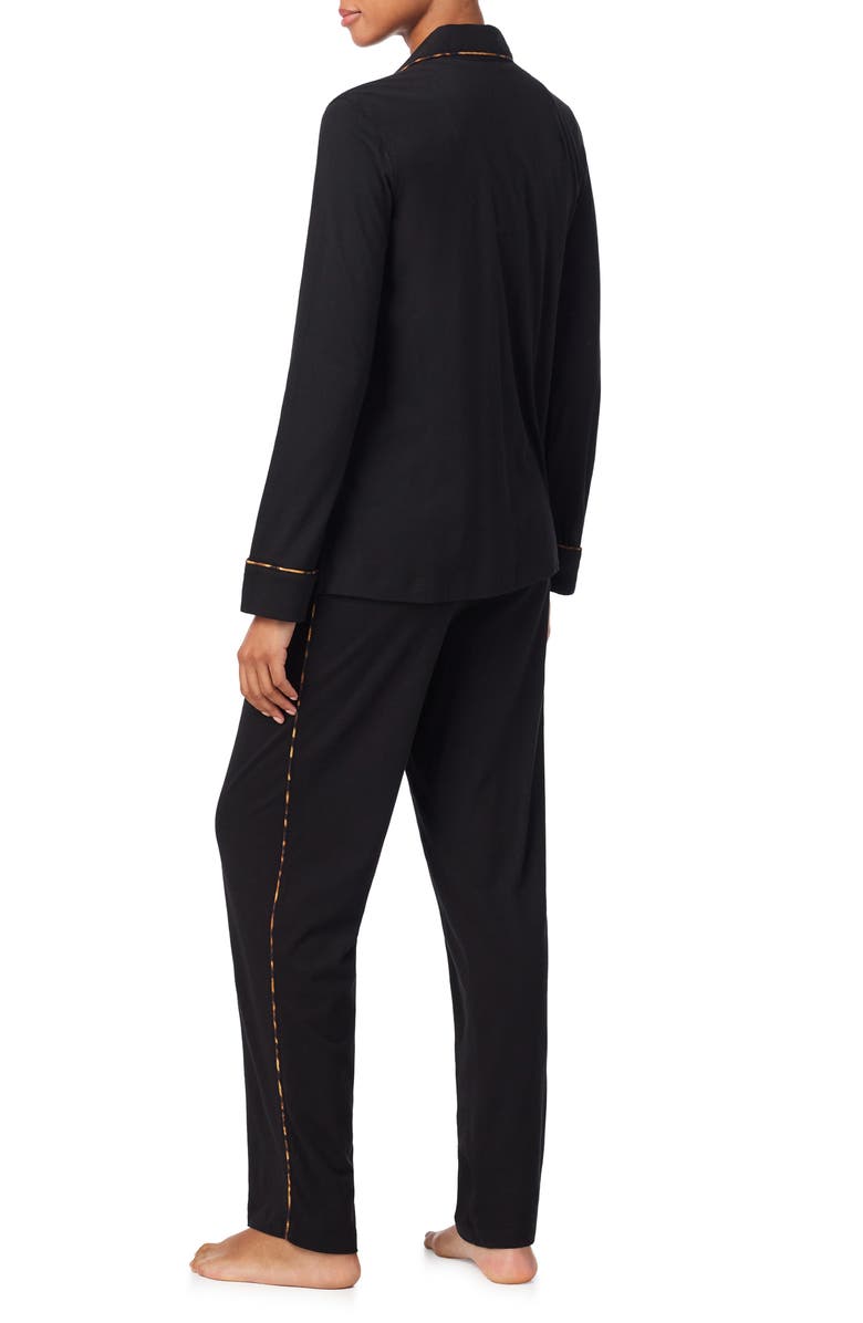 Lauren Ralph Lauren Cotton Blend Pajamas, Alternate, color, Black
