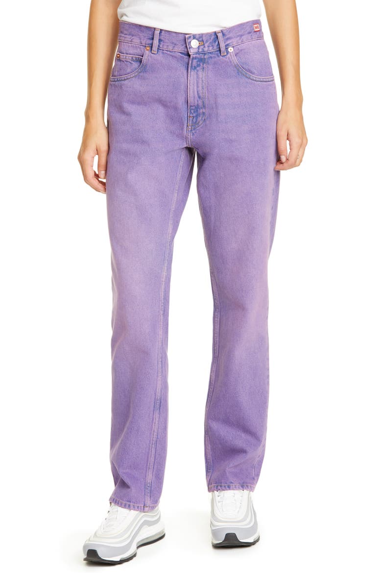 Straight Leg Jeans, Main, color, PURPLE