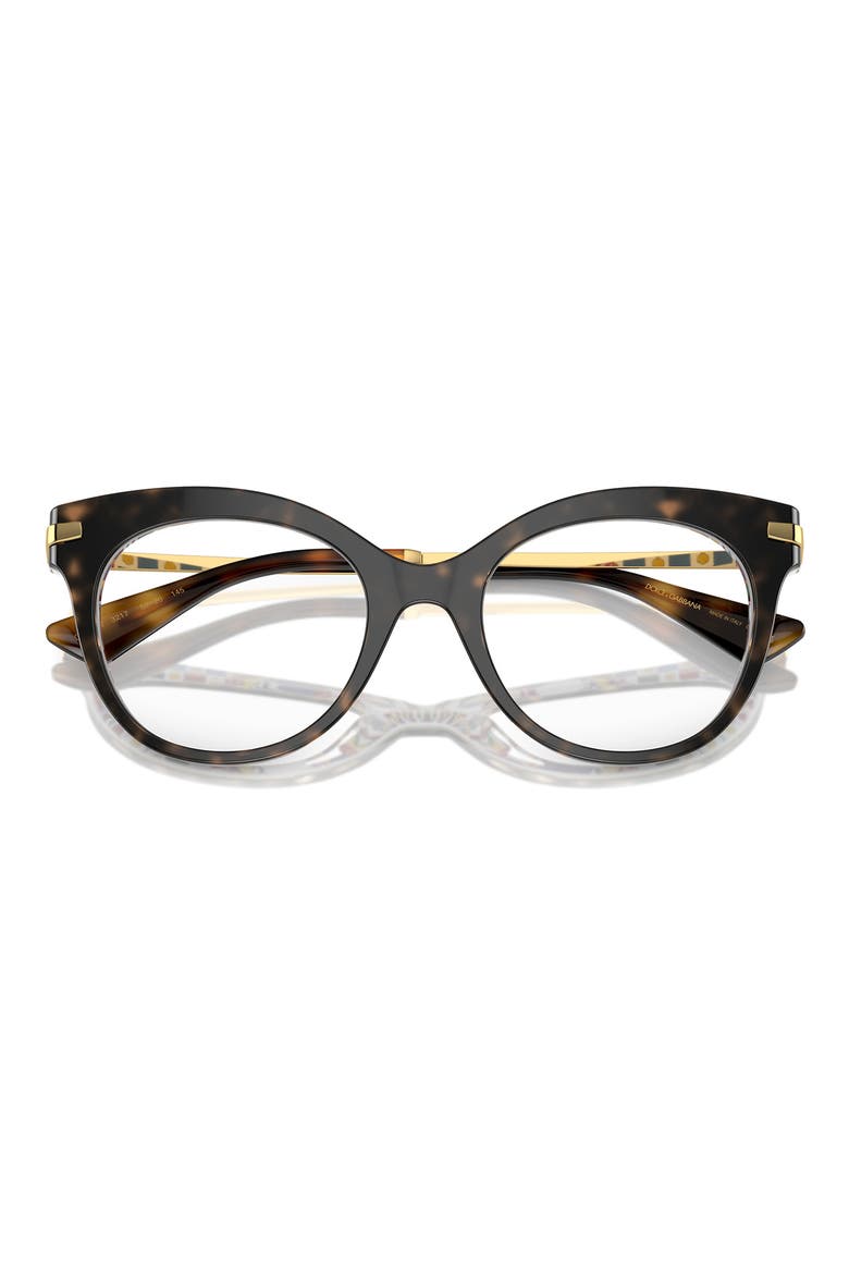 52mm Butterfly Optical Glasses, Alternate, color, WHITE/GOLD/HAVANA