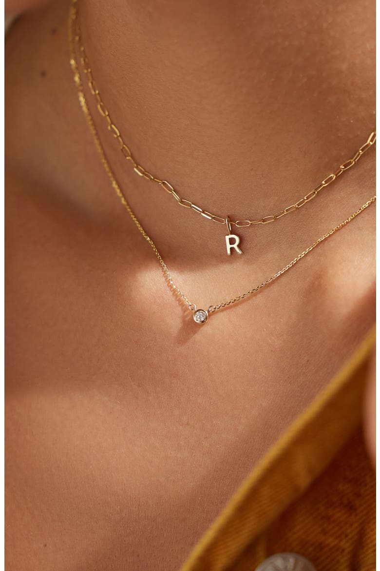 White Gold Necklace - White Gold Diamond Necklace, Alternate, color, Gold