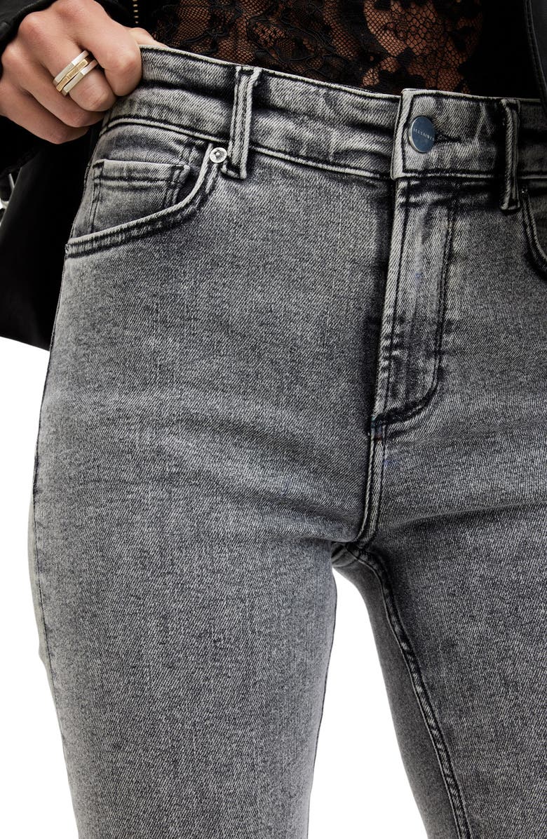 AllSaints Haldan Slim Bootcut Jeans, Alternate, color, Washed Grey