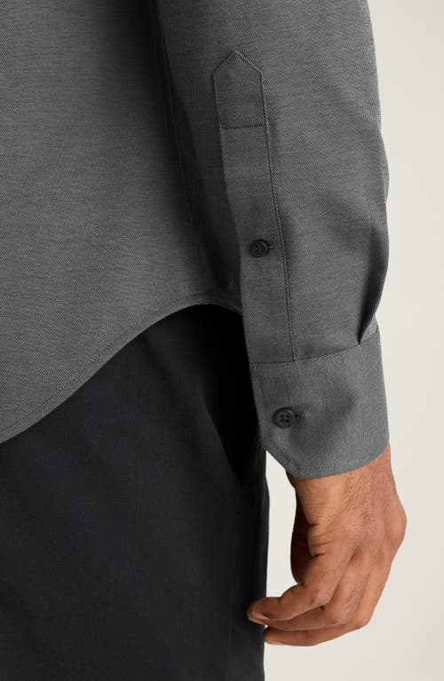Bonobos Wear To Work Slim Fit Cotton Blend Piqué Performance Button-up Shirt In Gray