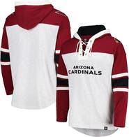 '47 Men's '47 Arizona Cardinals Heather Gray Gridiron Lace-Up Pullover Hoodie