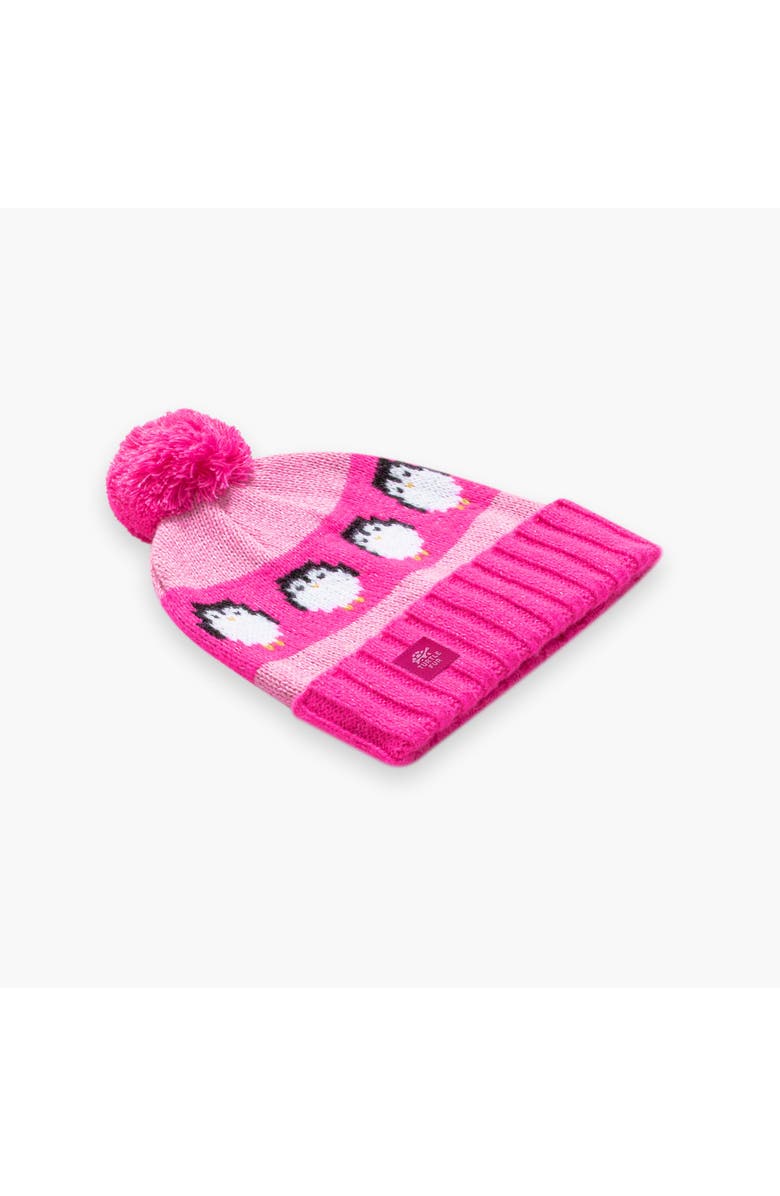 Turtle Fur Kids Recycled Pengy Pom Beanie, Alternate, color, Pink