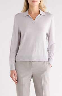 Theory Regal Merino Wool Polo Sweater