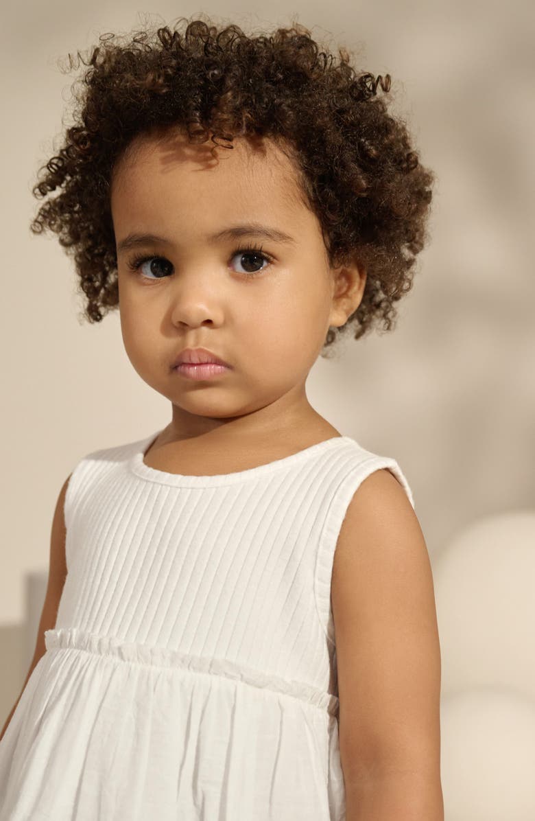 NEXT Kids' Broderie Anglaise Babydoll Tank & Ribbed Shorts Set, Alternate, color, 