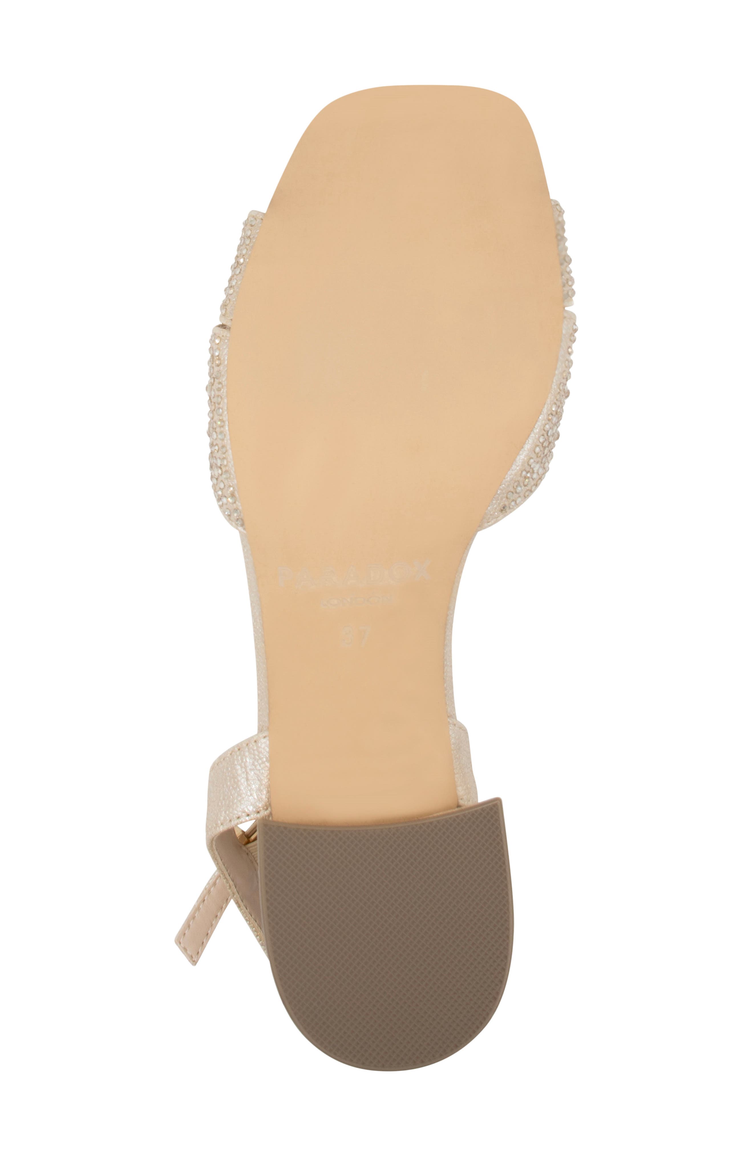 Marquise Embellished Ankle Strap Sandal, Alternate, color, CHAMPAGNE