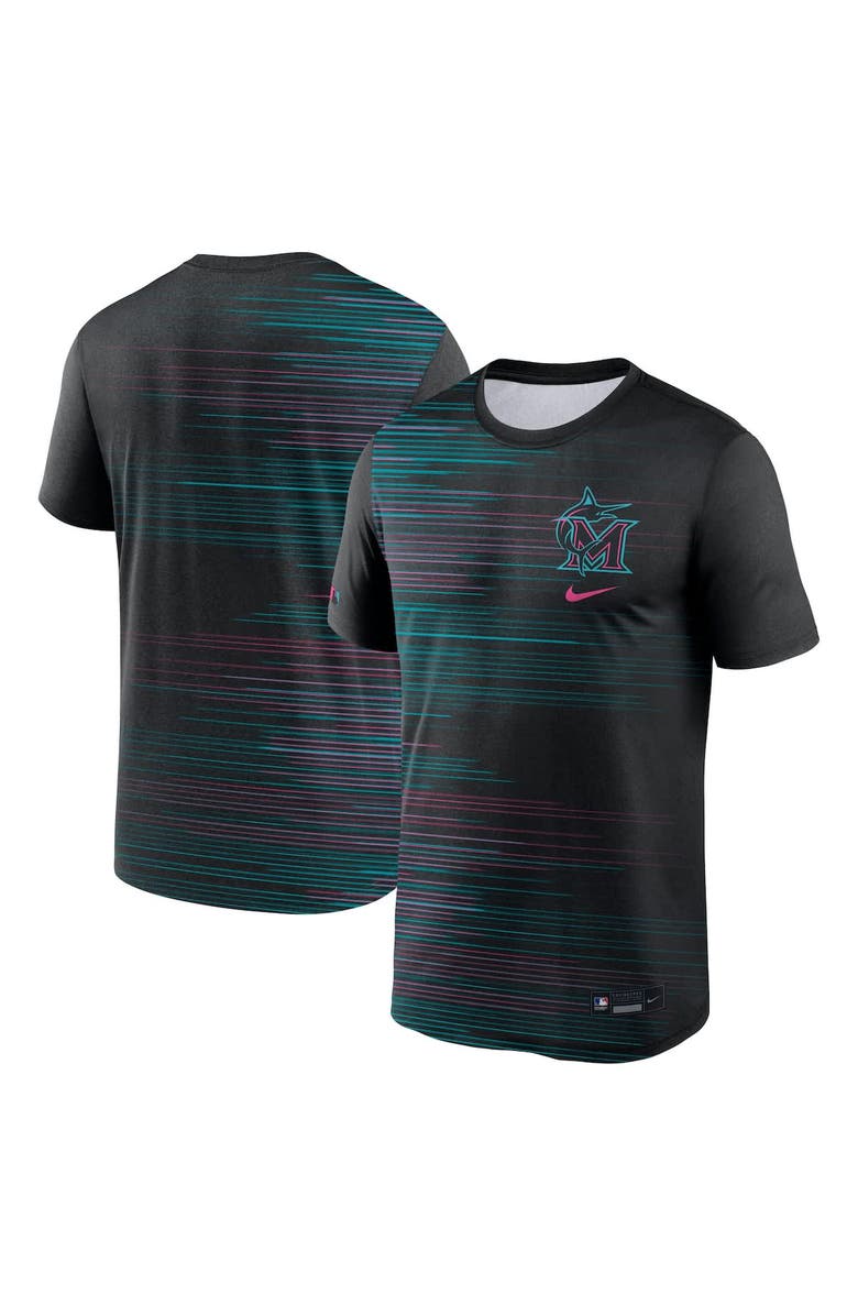 Nike Men's Nike Black Miami Marlins 2025 City Connect Authentic Collection Velocity Performance T-Shirt, Alternate, color, Black