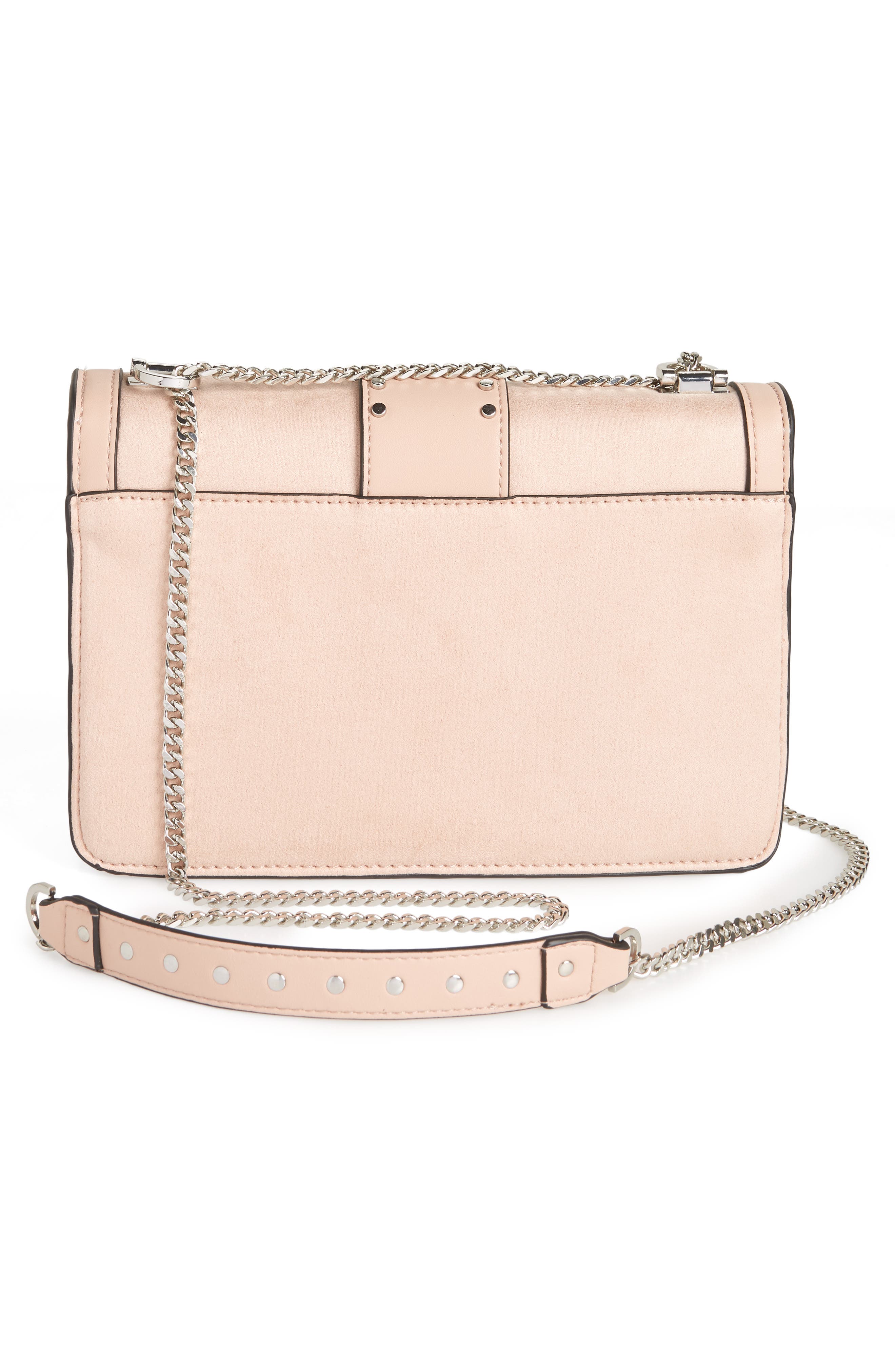Seema Studded Faux Leather Shoulder Bag, Alternate, color, NUDE MULTI