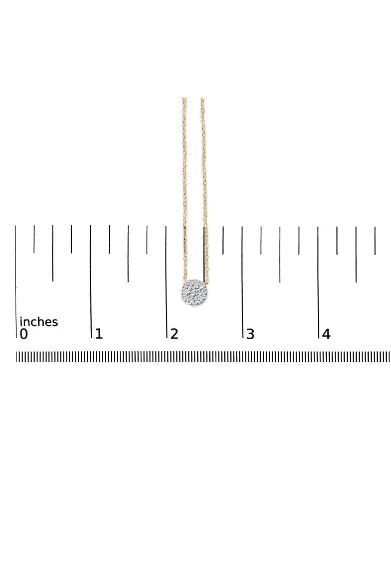 14K Yellow Gold Plated Sterling Silver 3/8 Cttw Diamond Cluster Pendant Necklace, Alternate, color, Yellow Gold over Silver