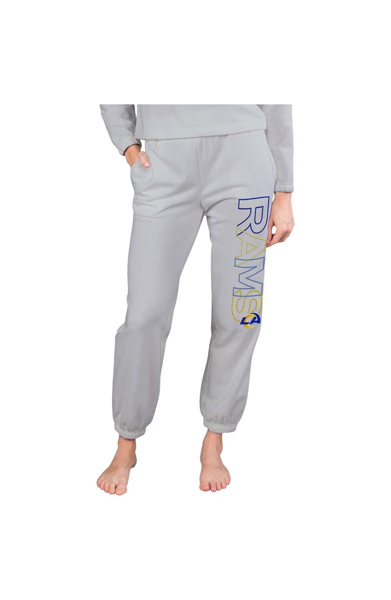 CONCEPTS SPORT Women's Concepts Sport Gray Los Angeles Rams Sunray French Terry Pants, Main, color,