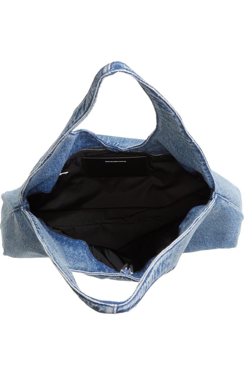 Alexander Wang Medium Pike Denim Hobo Bag, Alternate, color, Vintage Medium Indigo