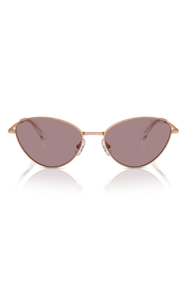 Swarovski 58mm Cat Eye Sunglasses, Main, color, Rose Gold