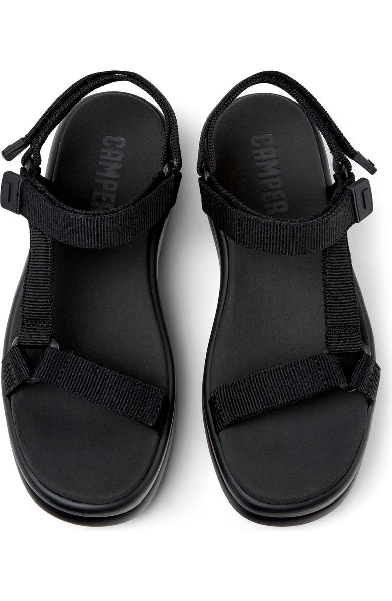 Camper Pelotas Flota Up Platform Sandal, Alternate, color, Black