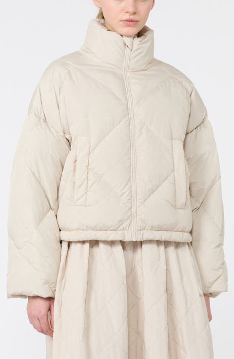Diamond Quilted Down Puffer Jacket