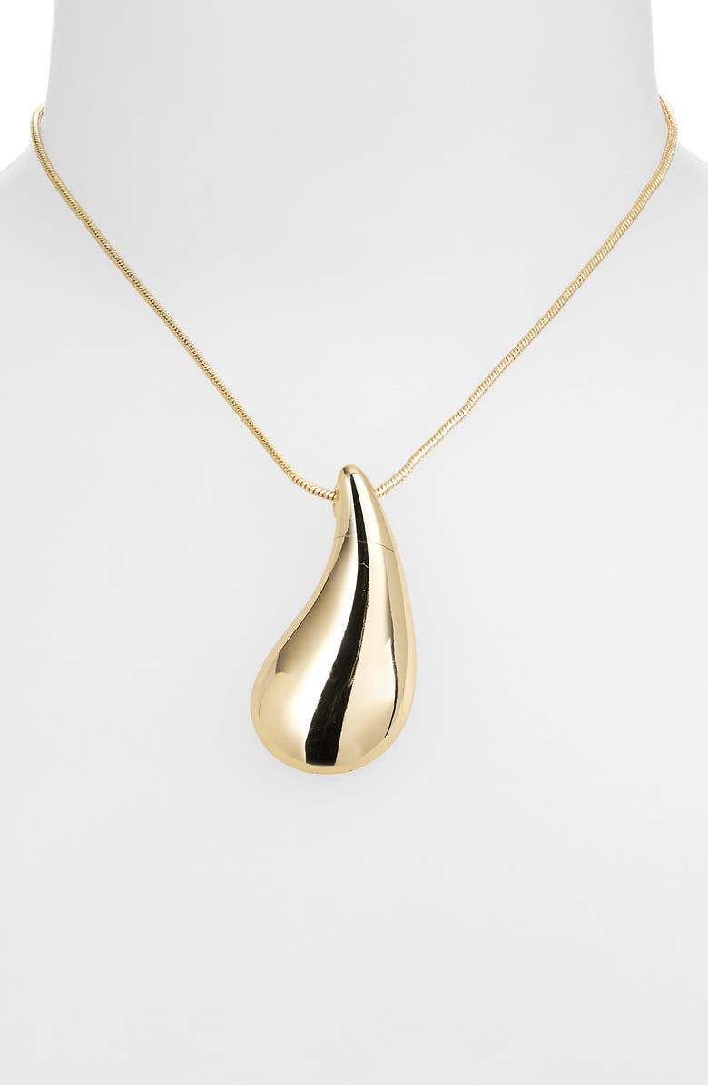 Nordstrom Polished Teardrop Slider Pendant Necklace, Alternate, color, 