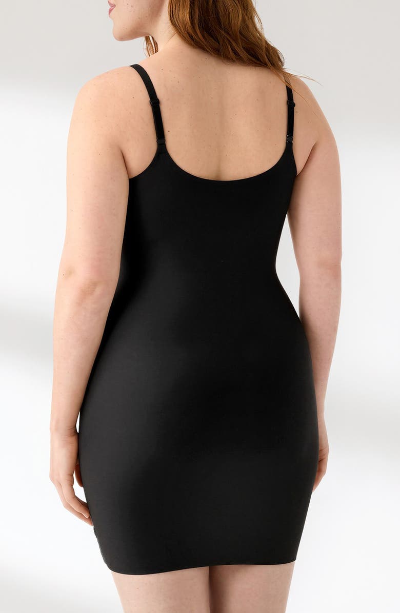 True & Co True Body Every Day Smoothing Slip Dress, Alternate, color, Black