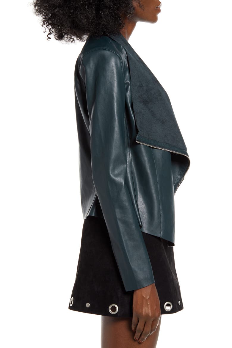 Faux Leather Moto Jacket, Alternate, color, OVER ACHEIVER