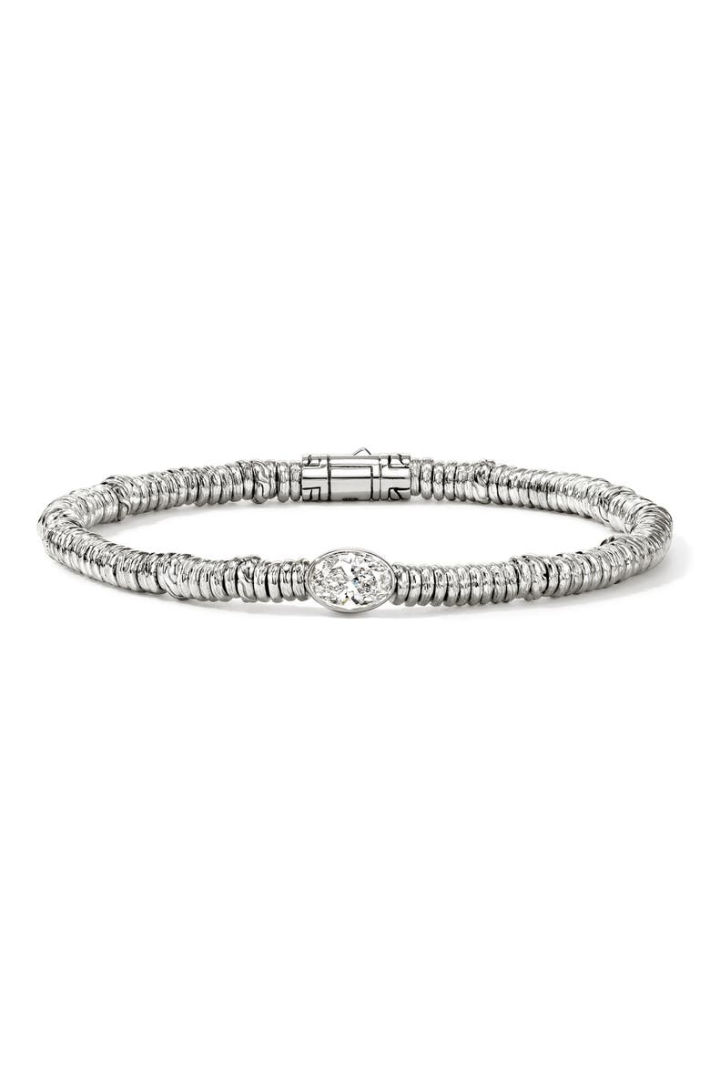 JH Lovestruck™ Heishi Bracelet, Sterling Silver, Lab-Grown Diamond, 1.0TCW, Main, color, SILVER