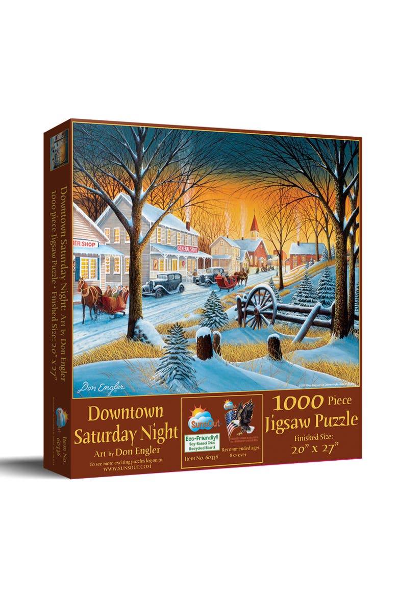 Downtown Saturday Night 1000 piece Jigsaw Puzzle for Adults, Main, color, Multicolor