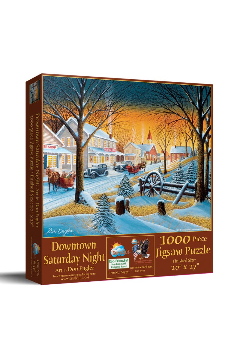 Sunsout Downtown Saturday Night 1000 piece Jigsaw Puzzle for Adults, Main, color, Multicolor