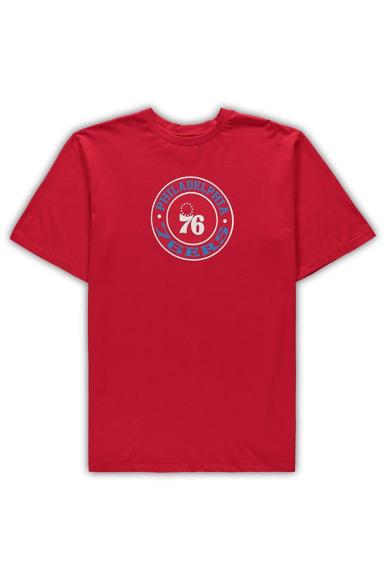 Men's Concepts Sport Red/Royal Philadelphia 76ers Big & Tall T-Shirt & Shorts Sleep Set, Alternate, color, Red