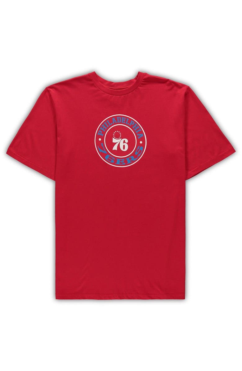 CONCEPTS SPORT Men's Concepts Sport Red/Royal Philadelphia 76ers Big & Tall T-Shirt & Shorts Sleep Set, Alternate, color, Red