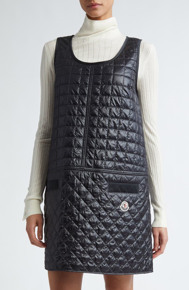 Moncler Sleeveless Quilted Nylon Dress, Main, color, 