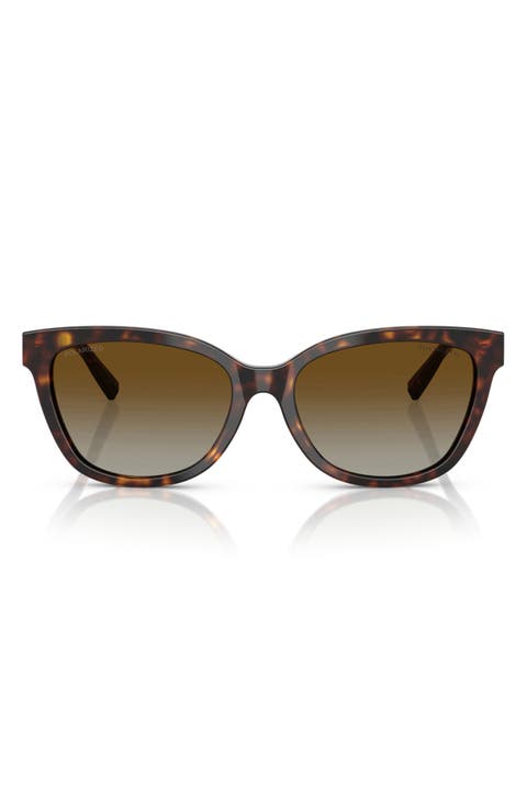 55mm Polarized Gradient Cat Eye Sunglasses