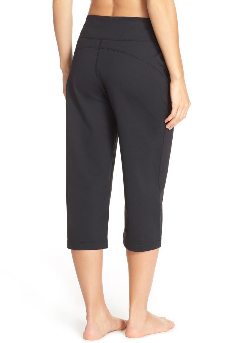 'All Star' Athletic Capri Pants, Alternate, color, BLACK