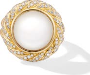 David Yurman Pearl Classics Cable Halo Ring with Diamonds