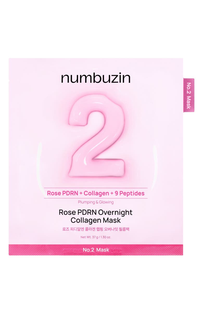Numbuzin No.2 Rose PDRN Overnight Collagen Mask, Main, color,