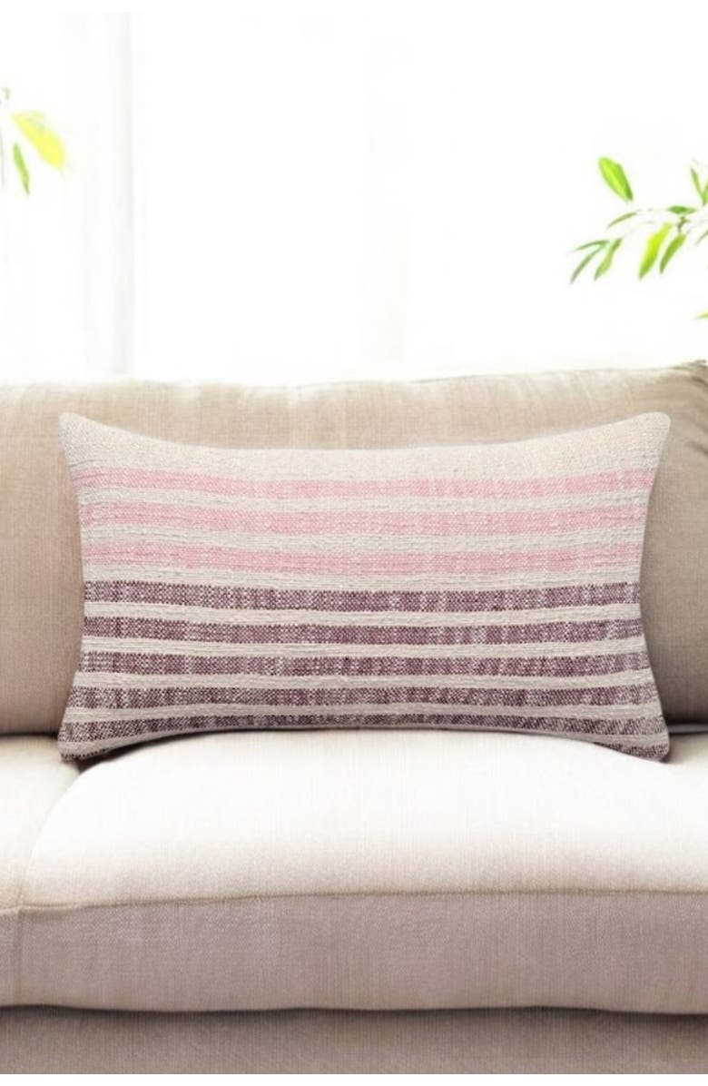 Pillowpia Palma Lumbar Pillow Cover, Alternate, color, Terra