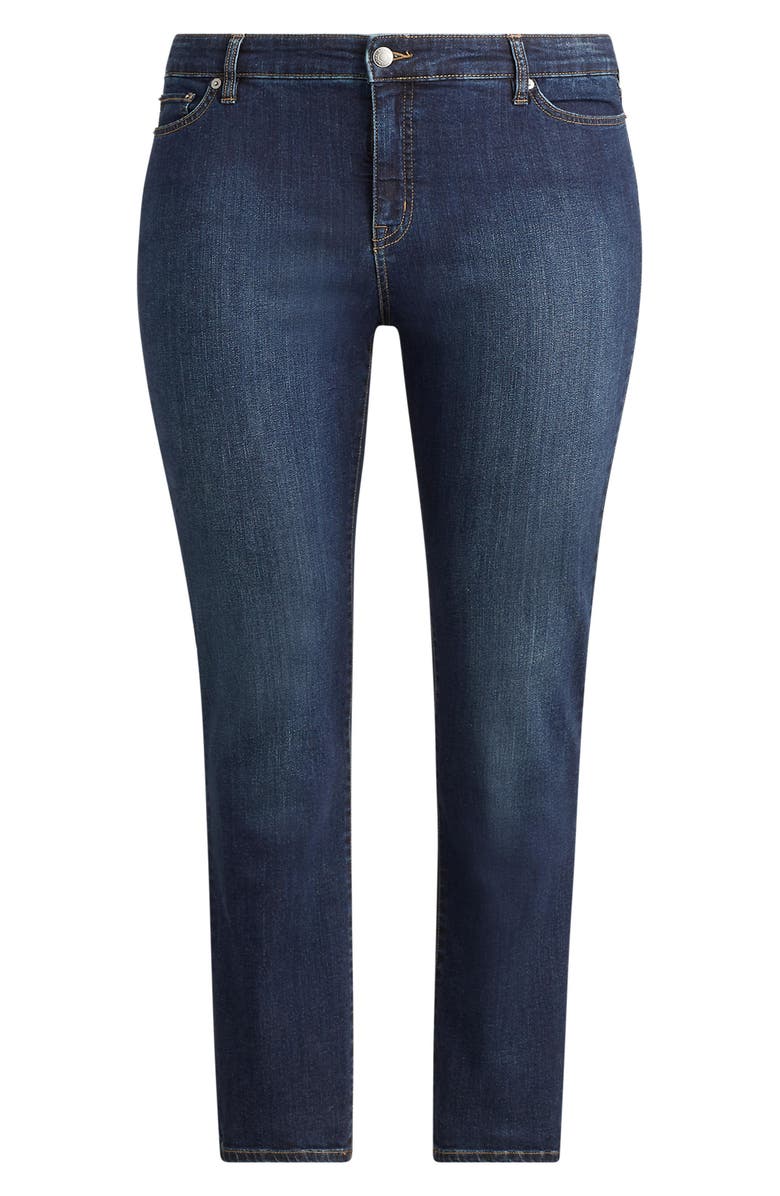 Lauren Ralph Lauren Mid Rise Straight Leg Jeans, Alternate, color, 