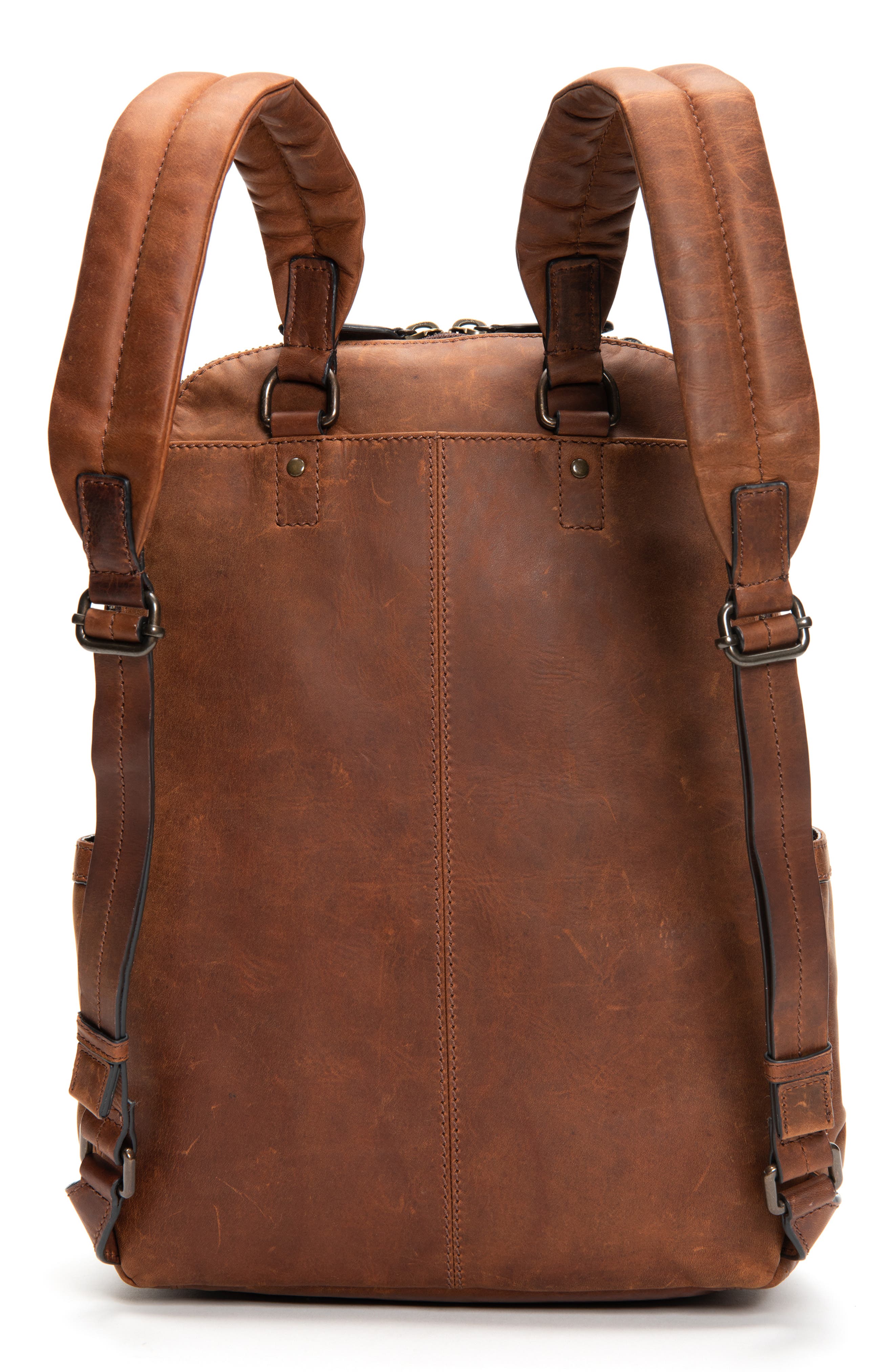 Frye 'Logan' Leather Backpack, Alternate, color, Cognac