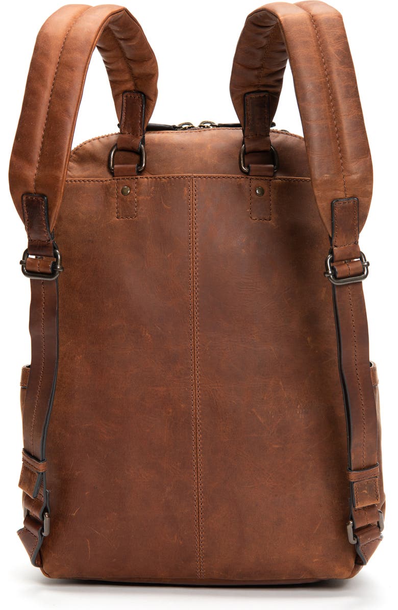 Frye 'Logan' Leather Backpack, Alternate, color, Cognac