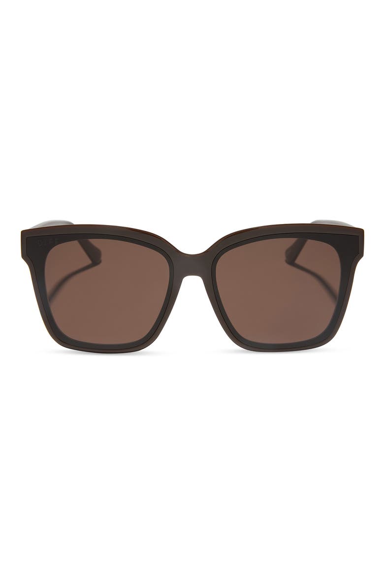 Madison 63mm Oversize Square Sunglasses, Main, color, MAHOGANY