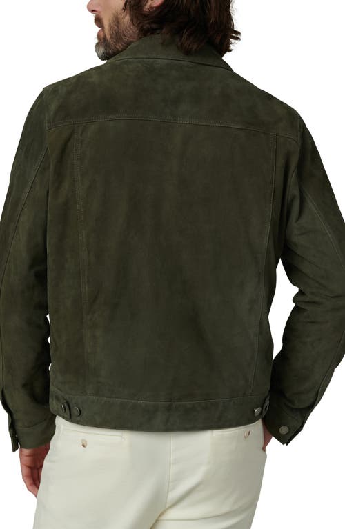 Joe's Cash Suede Trucker Jacket In Green